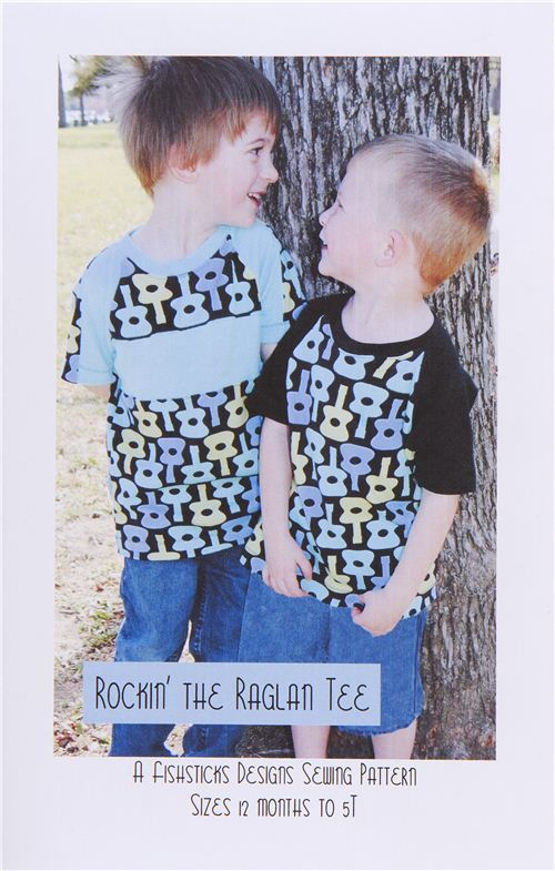 sewing pattern for children's shirt with Raglan sleeves