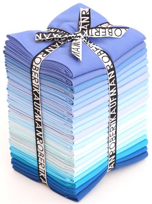 Fat Quarter fabric bundle My Blue Heaven Robert Kaufman