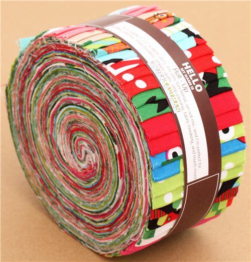 Roll-up Christmas fabric bundle roll elf owl Robert Kaufman