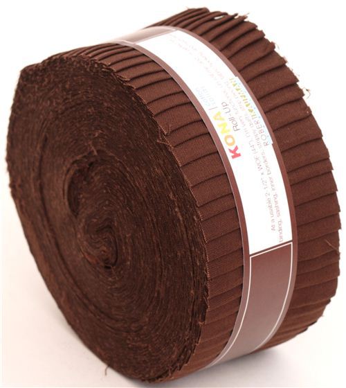 Roll-up fabric bundle roll Coffee brown Robert Kaufman USA