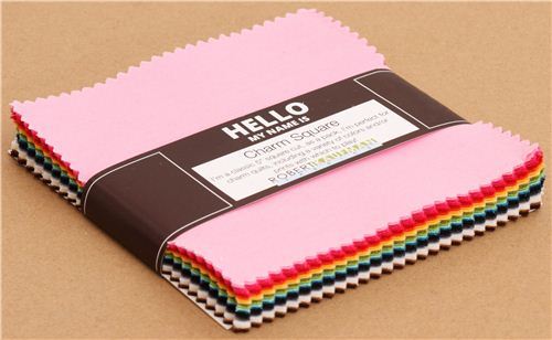colourful Charm Pack organic fabric bundle Robert Kaufman