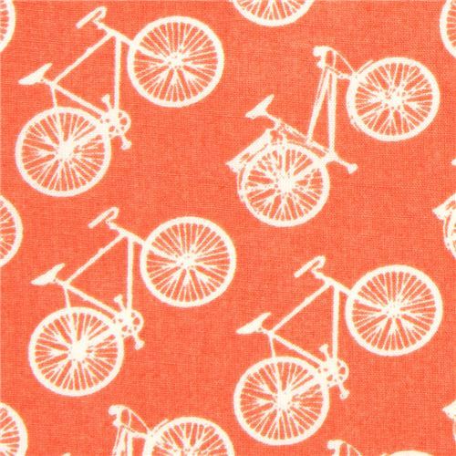 coral birch bike organic fabric from the USA