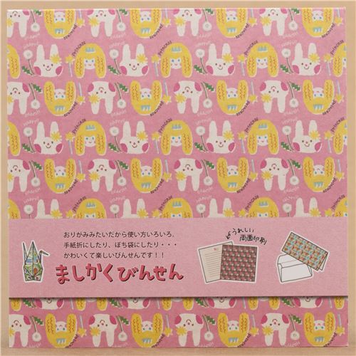 kawaii pink with rabbit and princess Origami Note pad from Japan