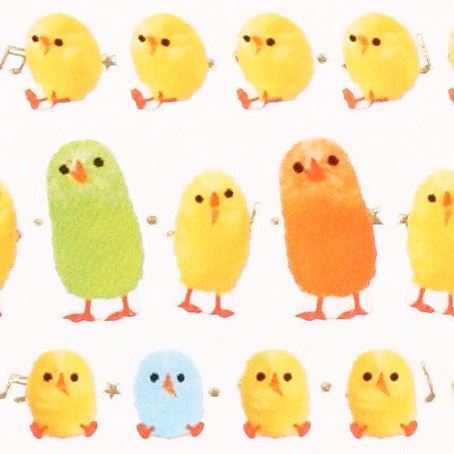 kawaii small colourful chick stickers from Japan