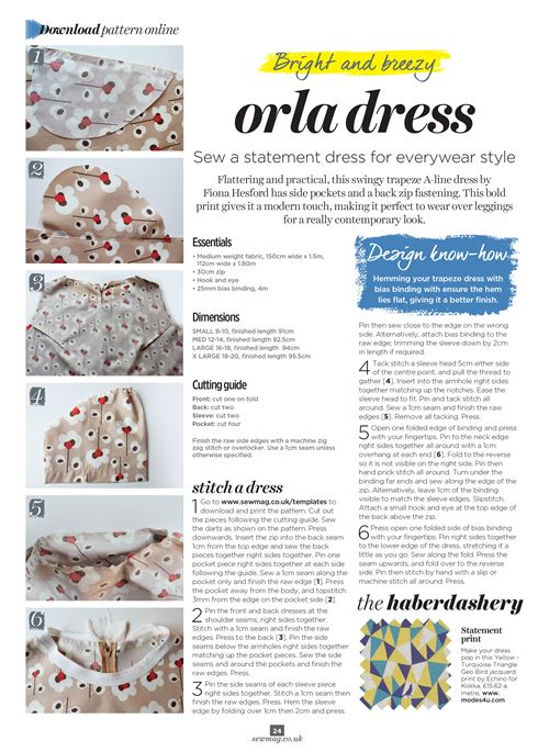Make your own orla dress! Image courtesy of Sew Magazine.