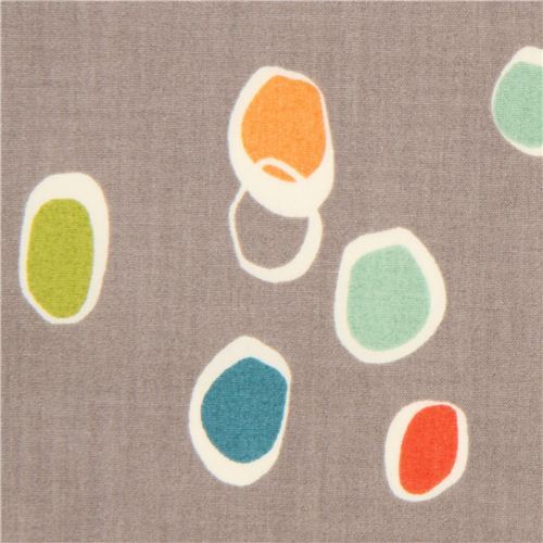 grey knot dot pattern organic fabric by birch from the USA