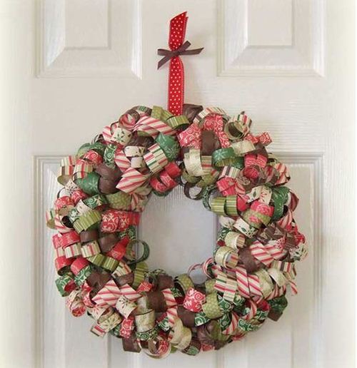 An amazing self-made deco tape wreath.