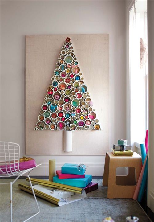Wonderful Christmas tree wall decoration on Pinterest