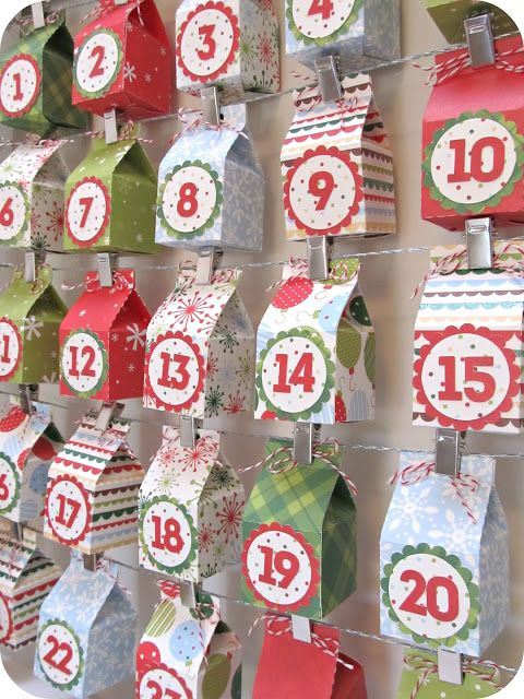 Milk box advent calendar by homemadebyjill.blogspot.com