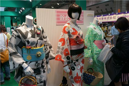 Some beautiful Kimonos made from Japanese fabrics. 