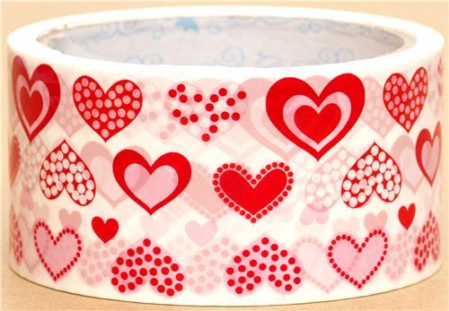 cute big Sticky Tape with hearts dots