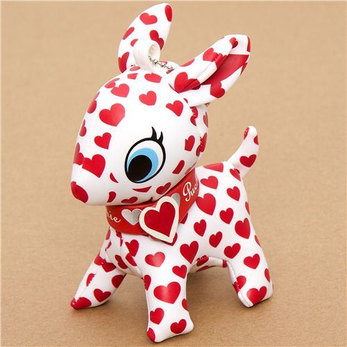 cute big white deer charm hearts