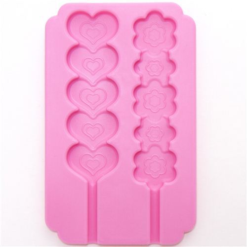 kawaii silicone mold for chocolate sticks heart flower