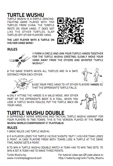 Take a look at the Turtle Wushu rules