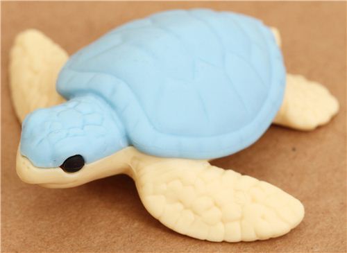 blue sea turtle eraser by Iwako