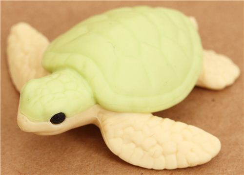 green sea turtle eraser by Iwako
