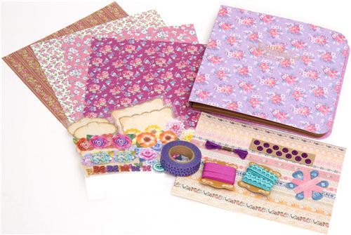 Scrapbooking kit from Japan with flowers