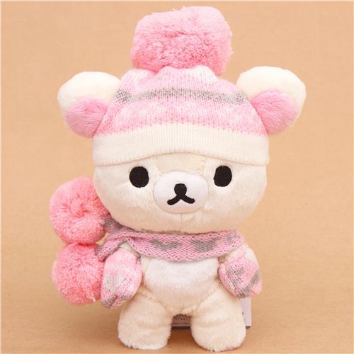 Rilakkuma winter knit white bear plush toy San-X Japan
