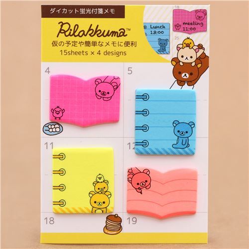 Rilakkuma small book shape note stickers