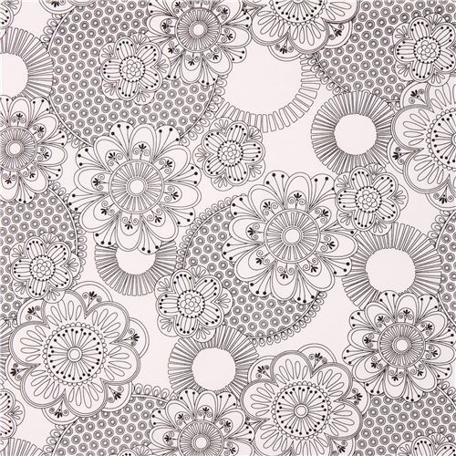 coloring fabric with flower by Michael Miller