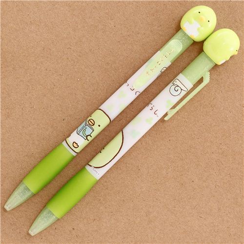 green Sumikkogurashi penguin glitter ballpoint San-X Japan