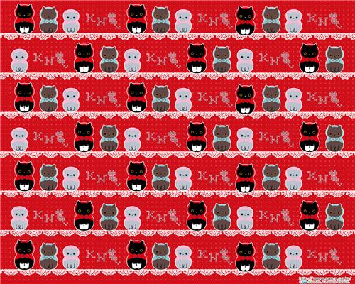 Super cute Kutusita Nyanko matryoshka wallpapers