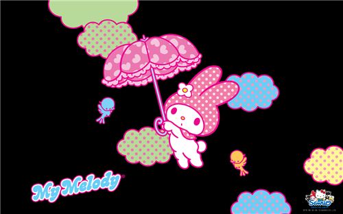 Cool black My Melody wallpaper