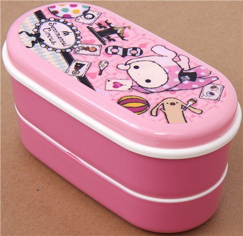 pink Sentimental Circus Bento Box with rabbit