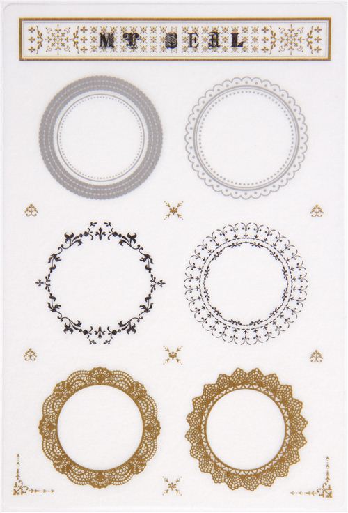 mt Washi Masking Tape seals with ornaments