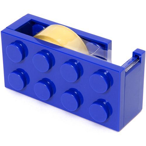 blue building block adhesive tape dispenser cutter