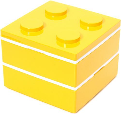 funny yellow building block Bento Box from Japan