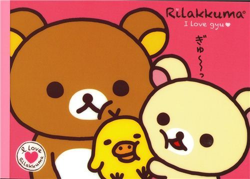 Rilakkuma Memo Pad with bears and chick by San-X Japan