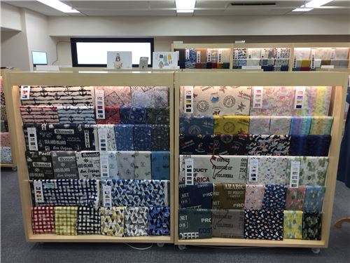 Beautiful fabrics on display