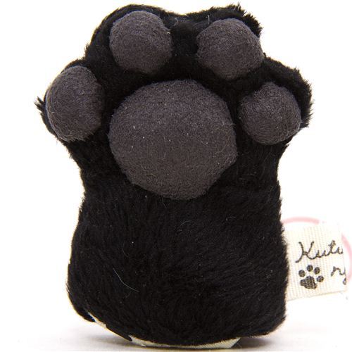 Kutusita Nyanko plush charm black cat paw