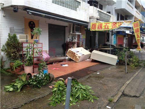 The terrace of a local restaurant near our office