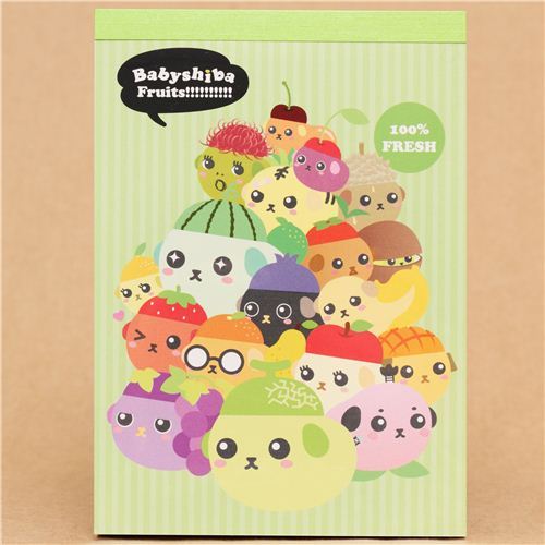 Mameshiba green Babyshiba fruit bean dog Memo Pad