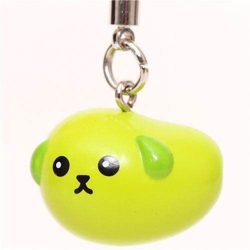 cute Dentsu green Mameshiba bean dog charm