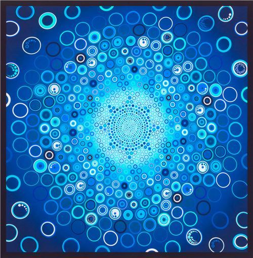 blue Effervescence Digital Panel fabric by Robert Kaufman