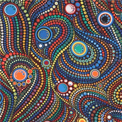 colorful dot Effervescence Digital Robert Kaufman fabric