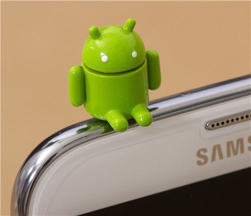 Android robot mobile phone plugy earphone jack accessory