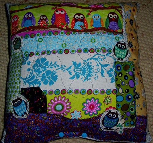 The green owl fabric used for the cushion is one of our most popular designs.  