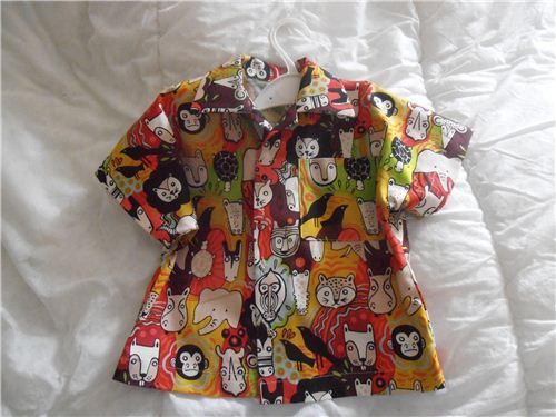 Heather May Riseborough from England made super cool toddler's shirts for her grandson