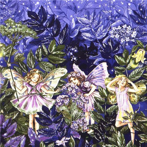 Michael Miller fabric Night Fairies starry sky