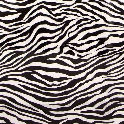 black-white Michael Miller premium laminate fabric zebra
