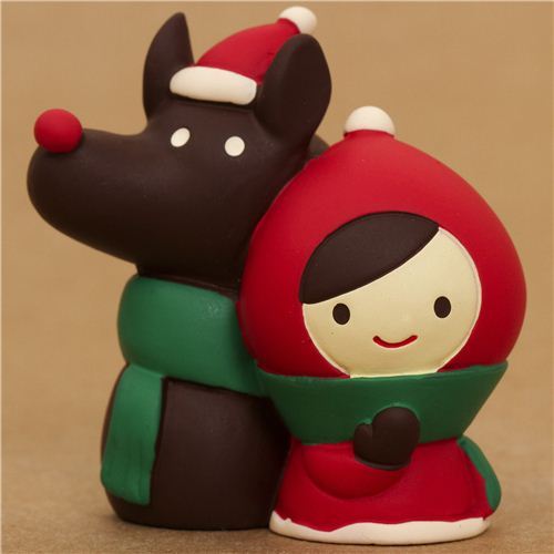 Little Red Riding Hood with wolf Christmas figure Japan