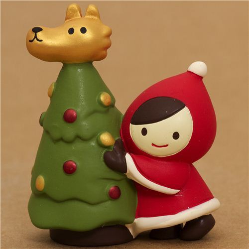 Little Red Riding Hood wolf fir tree Christmas figure Japan