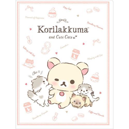 light peach Korilakkuma 10-pocket A4 and A3 file folder