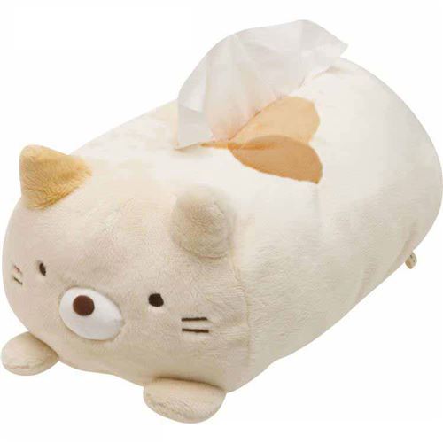 Sumikkogurashi animal shy cat plush tissue box