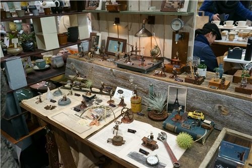 A display of miniature items